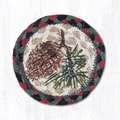 Capitol Importing Co 5 in. Pinecone Individual Round Printed Coaster Rug 31-IC081P